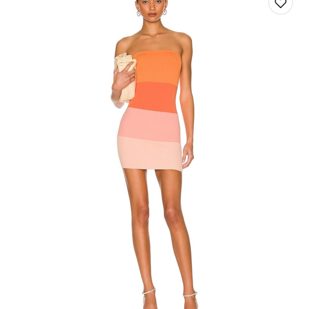 Orange ombré mini dress